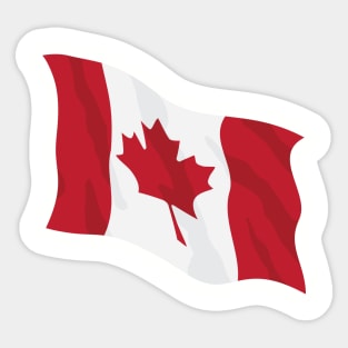 Canada Waving Flag Illustration Sticker